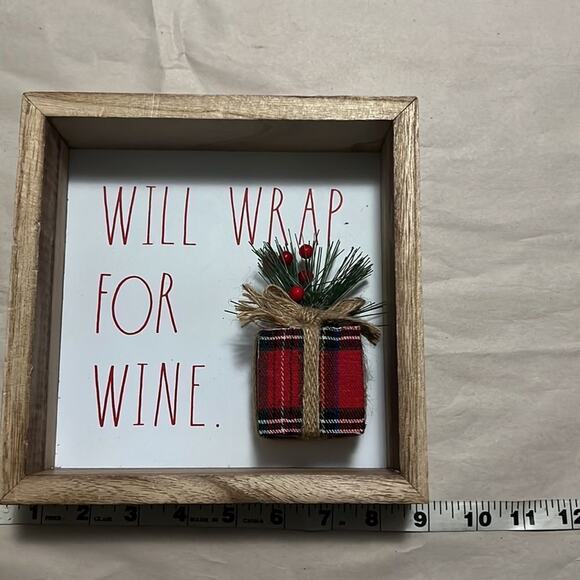 NWT RAE DUNN HOME DECOR WILL‎ WRAP FOR WINE. - Picture 5 of 6